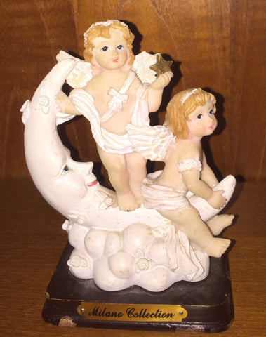 Vintage Milano Collection Angel Figurine Fairy Pixie On the Moon