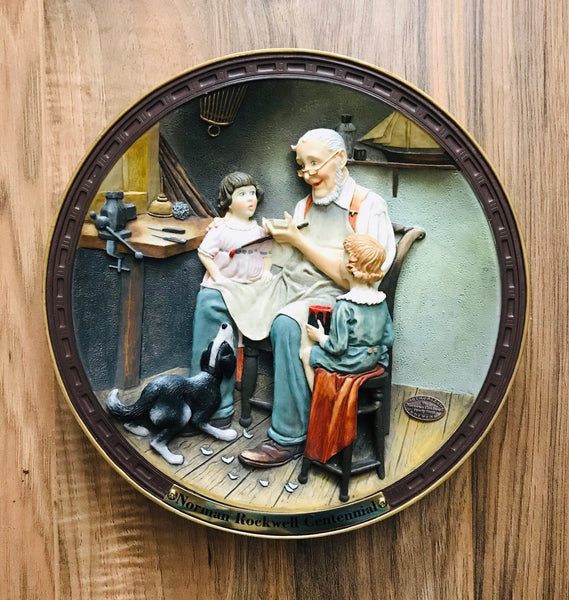 The Toy Maker by Norman Rockwell Premier Centennial Collection 1993 Plate #2386B