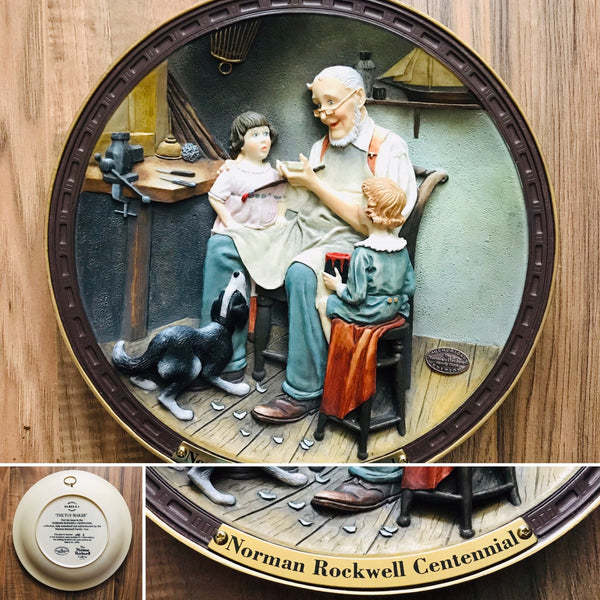 The Toy Maker by Norman Rockwell Premier Centennial Collection 1993 Plate #2386B