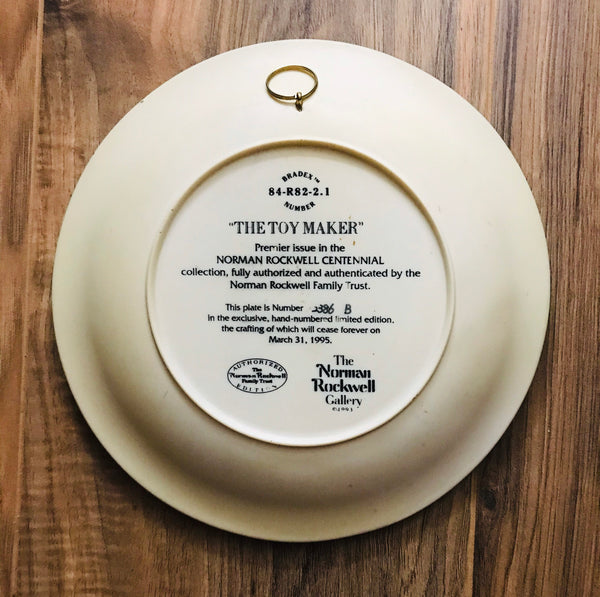 The Toy Maker by Norman Rockwell Premier Centennial Collection 1993 Plate #2386B