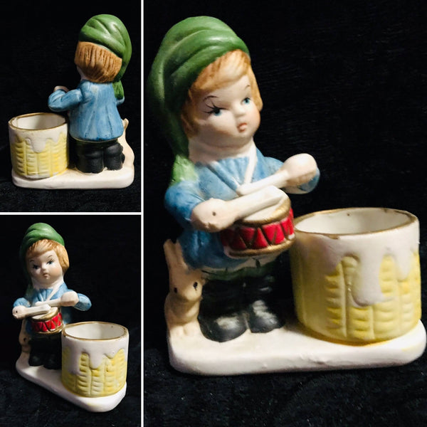 Christmas Candle Holder Luvkins Vintage Little Drummer