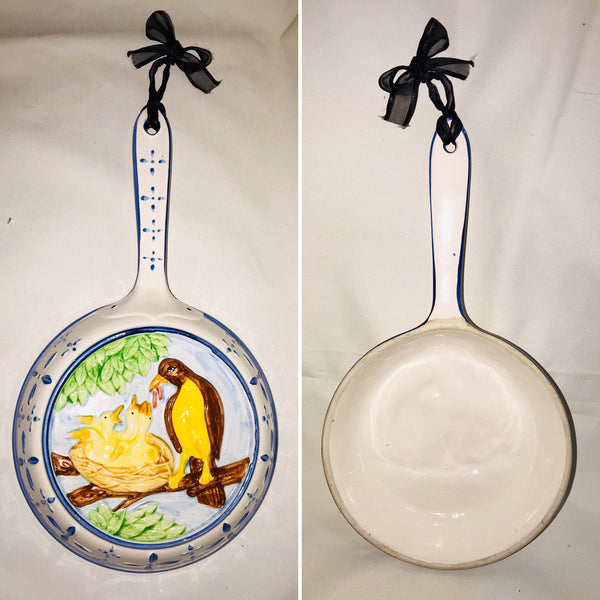 Sigma The Tastesetter Ceramic Pan Decor Birds Robins Time for Feeding