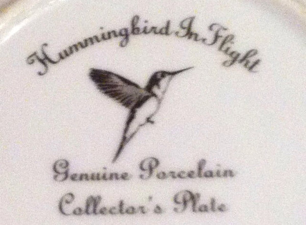 Collectible Plate "Hamming Bird In Flight" Exclusively by Ashton Hall