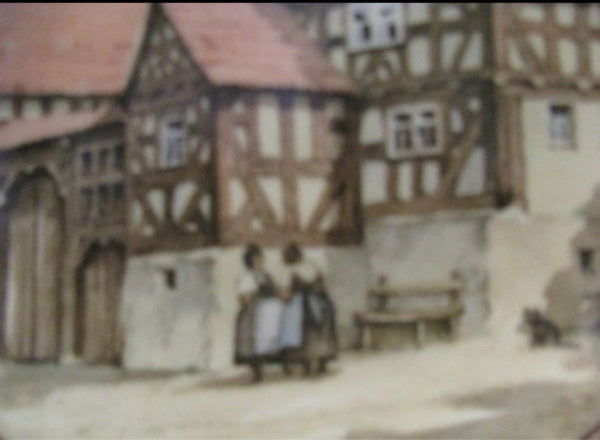 Karl Bedal 1984 Bauernhaus in Fronhausen Farmhouse Plate