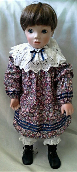 Vintage Collectible Rare Genuine Porcelain 18" Doll Gaby Raclem Ann RA7751