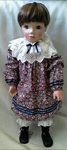 Vintage Collectible Rare Genuine Porcelain 18" Doll Gaby Raclem Ann RA7751