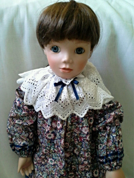 Vintage Collectible Rare Genuine Porcelain 18" Doll Gaby Raclem Ann RA7751