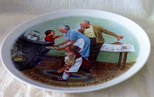 Collectible Knowles Csatari GRANDPARENTS Plate 1982 "The Cookie Tasting"