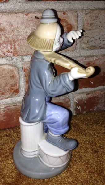 The Violinist Clown Vintage 1992 Made in Mexico Glossy Ceramic