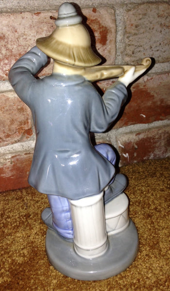 The Violinist Clown Vintage 1992 Made in Mexico Glossy Ceramic