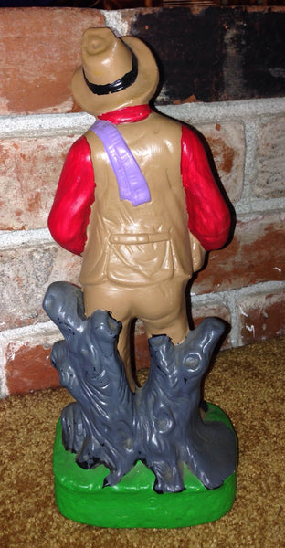 Ceramic Handmade Farmer Holding a Basket of Fruits