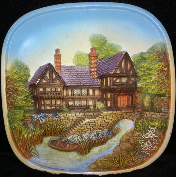 Handmade Ceramic Bas Releif Painting Victorian House