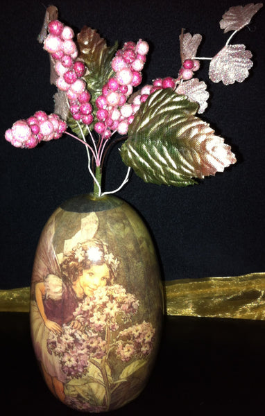 Festival Of Flower Fairies Collectible "egg" Vase Vintage 1987 Flower Fairies