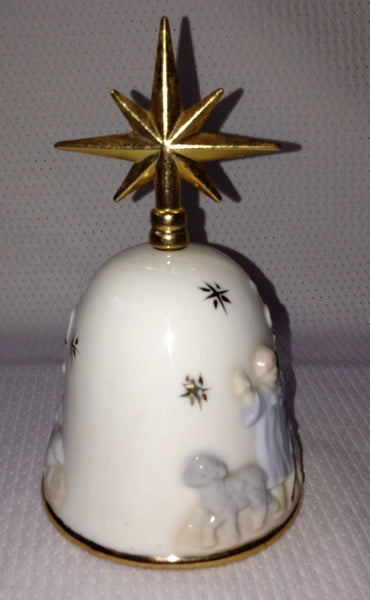 RUSS BERRIE 15209 First Noel Porcelain Bell