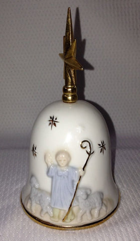 RUSS BERRIE 15209 First Noel Porcelain Bell