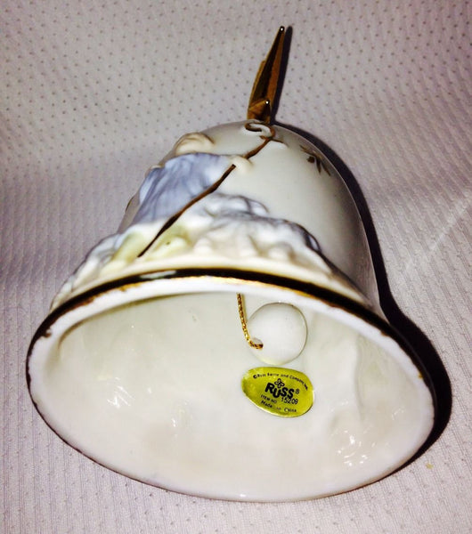 RUSS BERRIE 15209 First Noel Porcelain Bell