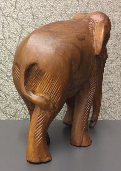 Vintage Collectible Wooden Elephant 6" x 6"