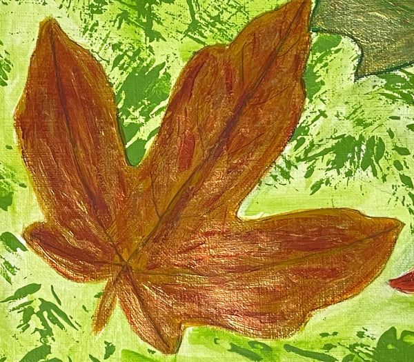 Original Acrylic Painting on Paper Artwork "Otoño" or “Autumn”