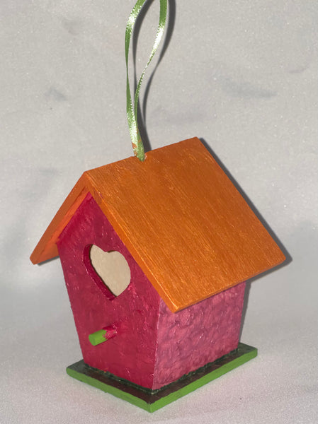 Hand Painted Handcrafted Bird Mini Houses Home Patio Decor