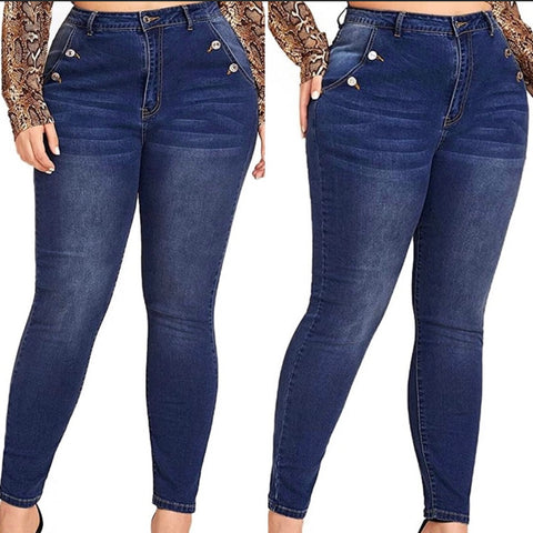 High Waist Skinny Jeans Plus Size 2XL