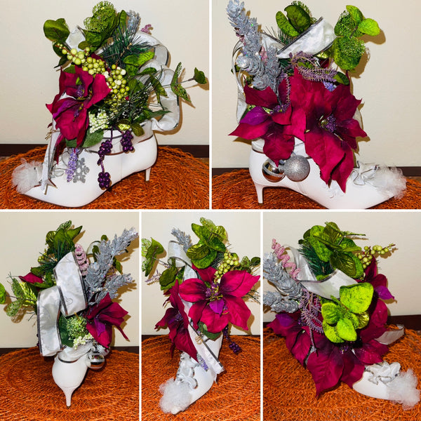 Shoe Bouquet Centerpiece Floral Arrangement Party Home Office Decor