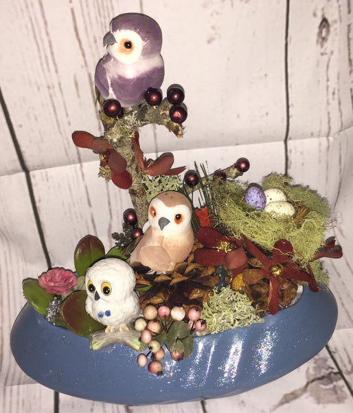 Handcrafted Home Office Decor Owls