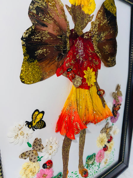 Handcrafted Paper Art Brown Fairy