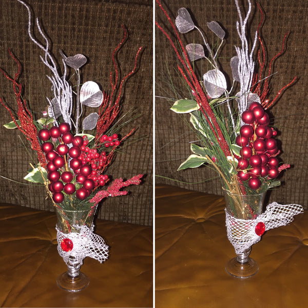 Decorated Christmas Floral Arrangement