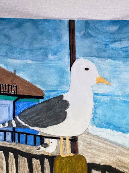 Original Watercolor Painting on Paper Artwork "Gaviota" or “Seagull”