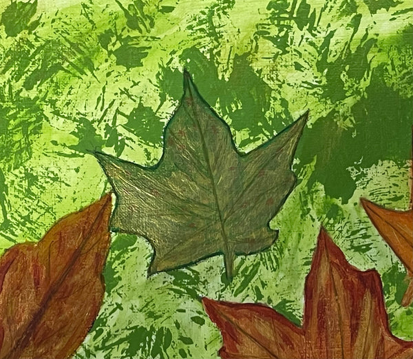 Original Acrylic Painting on Paper Artwork "Otoño" or “Autumn”