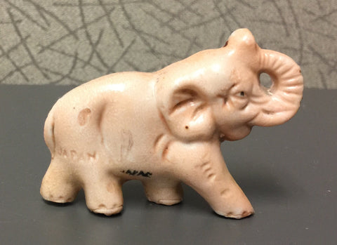 Ceramic Porcelain Miniature Elephant Vintage Collectible