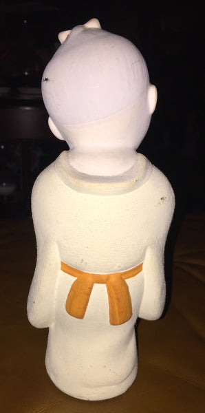 Ceramic Doll in White Kimono, Japanese, Asian Oriental