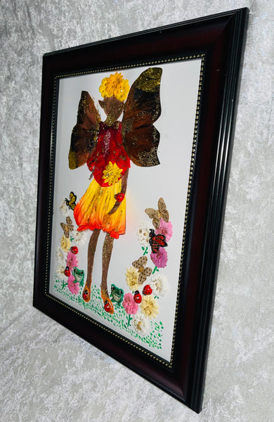 Handcrafted Paper Art Brown Fairy