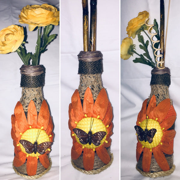 Rustic Handcrafted Jar Glass Bottle Home Decor