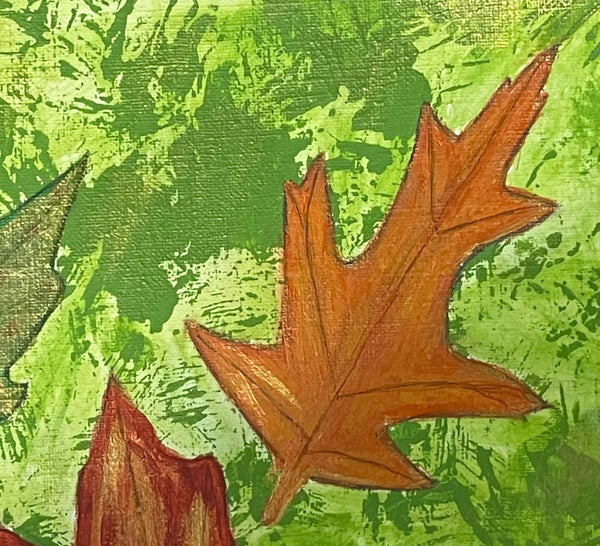 Original Acrylic Painting on Paper Artwork "Otoño" or “Autumn”