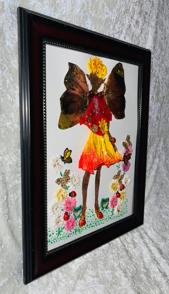 Handcrafted Paper Art Brown Fairy