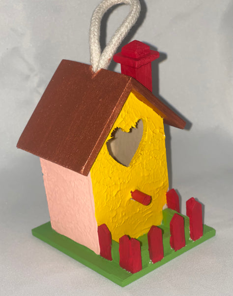 Hand Painted Handcrafted Bird Mini Houses Home Patio Decor