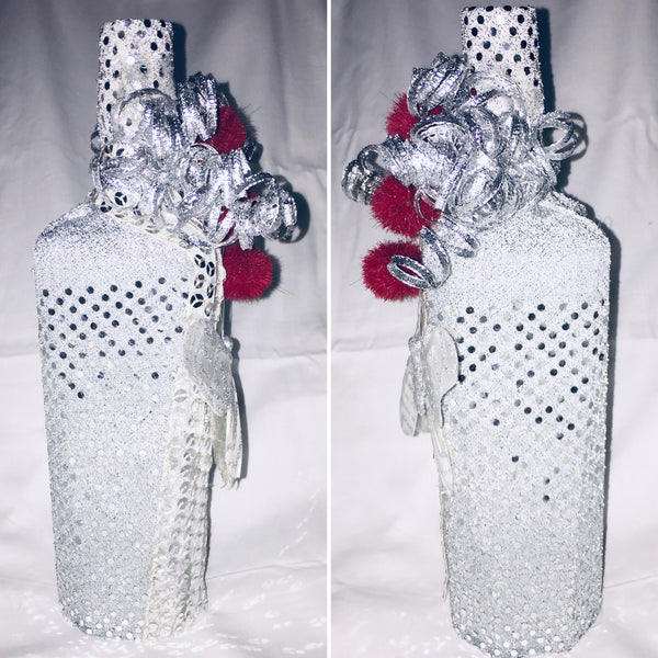 Glass Bottle Embellished Handcrafted