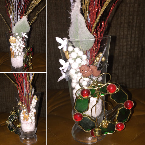 Decorated Christmas Floral Arrangement