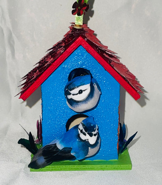 Handcraft Mini Bird House Hand-Painted