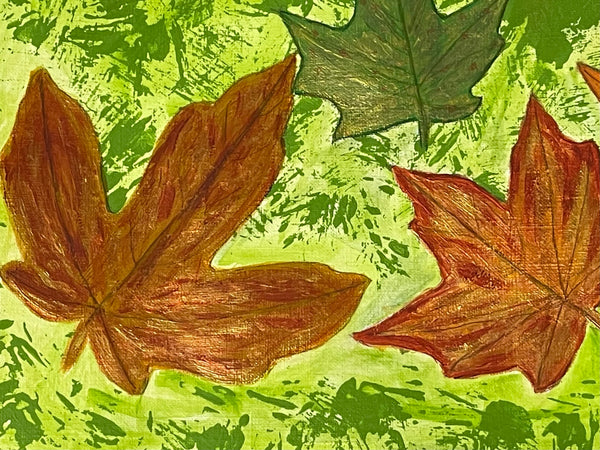 Original Acrylic Painting on Paper Artwork "Otoño" or “Autumn”