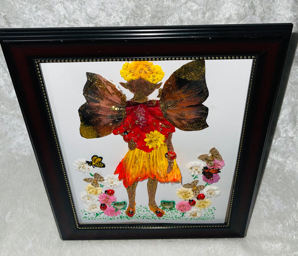 Handcrafted Paper Art Brown Fairy