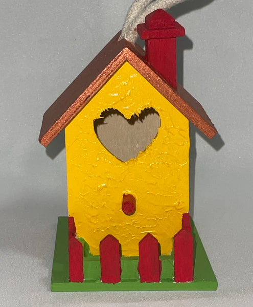 Hand Painted Handcrafted Bird Mini Houses Home Patio Decor