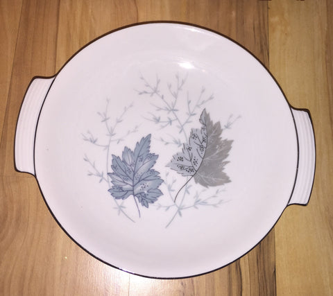 Porcelain Plate Maple Leaves Vintage Christmas