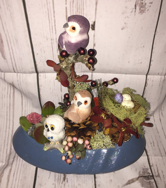 Handcrafted Home Office Decor Owls