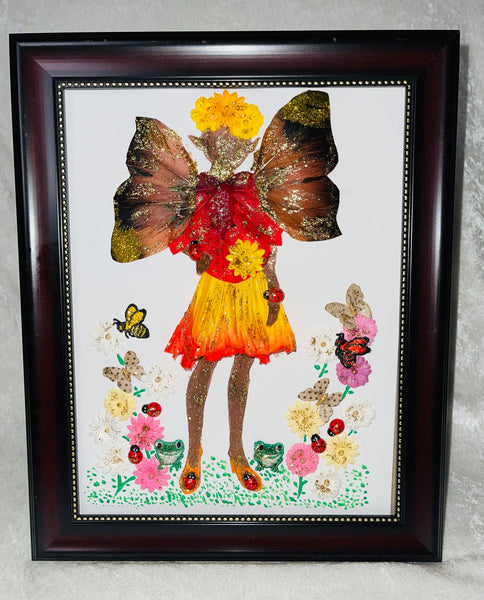 Handcrafted Paper Art Brown Fairy