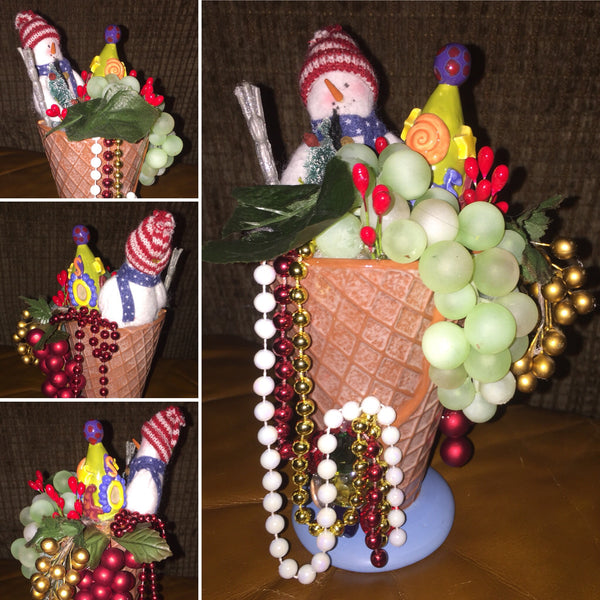 Decorated Christmas Floral Arrangement