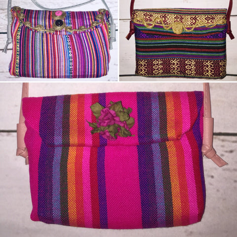 Boho Small Crossbody Purse Ethnic Fabric