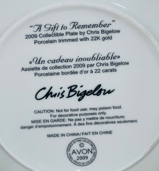 Christmas Plate Avon  2009 “A Gift to Remember“