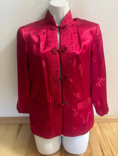 Peony Brand Chinese Cheongsam Style Double Sided Jacket Size S